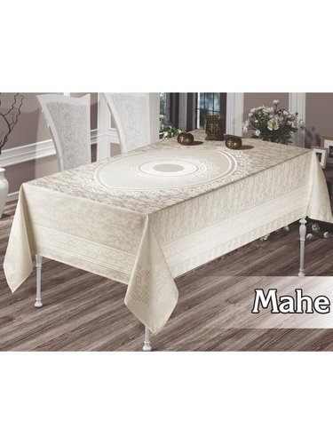Скатерть прямоугольная Maison Royale MAHE жаккард кремовый 160х300, фото, фотография