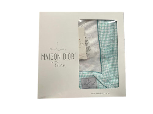 Плед детский для новорожденных Maison Dor CUTE PRINCESS хлопок бирюзовый 100х150, фото, фотография