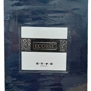 Простынь на резинке Ecosse хлопковый сатин темно-синий 100х200+30