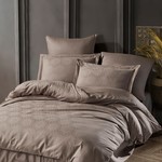 Постельное белье Saheser SOREN хлопковый сатин-жаккард визон евро, фото, фотография