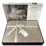 Постельное белье Saheser SOREN хлопковый сатин-жаккард визон евро, фото, фотография