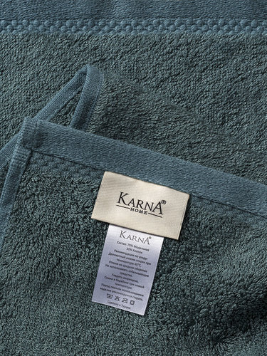 Полотенце для ванной Karna AKRA махра модал/хлопок светло-зеленый 50х90, фото, фотография