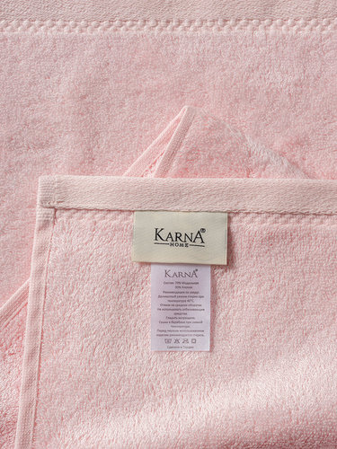 Полотенце для ванной Karna AKRA махра модал/хлопок пудра 50х90, фото, фотография