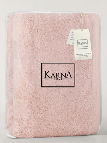Полотенце для ванной Karna AKRA махра модал/хлопок пудра 50х90, фото, фотография