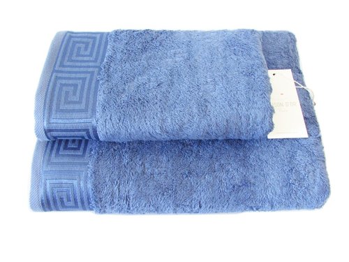Полотенце для ванной Maison Dor AUSTIN хлопковая/бамбуковая махра темно-голубой 70х140, фото, фотография