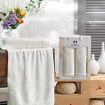 Подарочный набор полотенец для ванной 50х90, 70х140 Two Dolphins VENTU хлопковая махра кремовый, фото, фотография