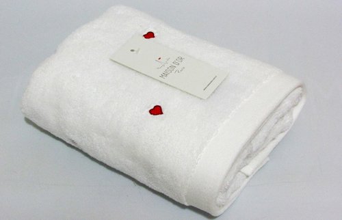Полотенце для ванной Maison Dor LOVE хлопковая махра красный 85х150, фото, фотография
