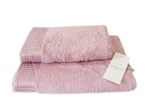 Полотенце для ванной Maison Dor AUSTIN хлопковая/бамбуковая махра грязно-розовый 70х140, фото, фотография