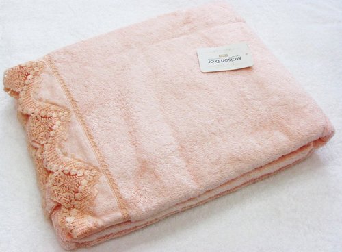 Полотенце для ванной Maison Dor PASSION хлопковая/бамбуковая махра персиковый 85х150, фото, фотография