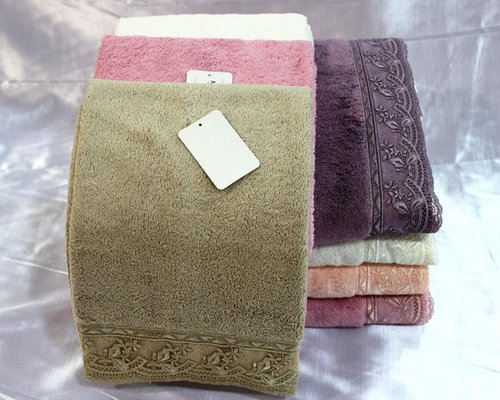 Полотенце для ванной Maison Dor REYNA хлопковая/бамбуковая махра розовый 85х150, фото, фотография