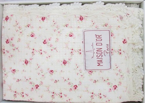 Покрывало пике Maison Dor ROSES хлопок грязно-розовый 220х240, фото, фотография