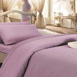 Постельное белье с махровой простынью-покрывалом для укрывания Maison Dor ROSE MARINE фиолетовый 1,5 спальный, фото, фотография