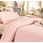 Постельное белье с махровой простынью-покрывалом для укрывания Maison Dor ROSE MARINE грязно-розовый 1,5 спальный, фото, фотография