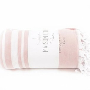 Простынь-покрывало для укрывания Maison Dor BABETTE хлопок грязно-розовый 155х220