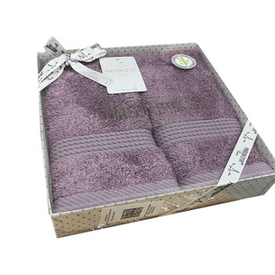 Подарочный набор полотенец-салфеток 40х60(2) Maison Dor AMADEUS хлопковая/бамбуковая махра фиолетовый