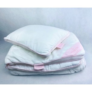 Детский набор с одеялом и подушкой Maison Dor CORAL микроволокно/хлопок розовый 95х145