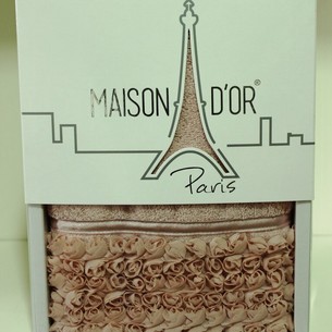 Полотенце для ванной в подарочной упаковке Maison Dor BUTTERFLY хлопковая махра белый 50х100