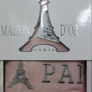 Полотенце для ванной в подарочной упаковке Maison Dor PARIS хлопковая махра грязно-розовый 50х100