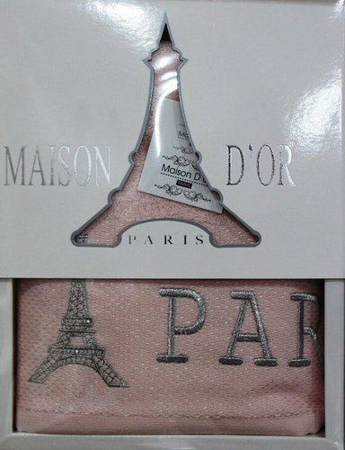 Полотенце для ванной в подарочной упаковке Maison Dor PARIS хлопковая махра грязно-розовый 50х100, фото, фотография