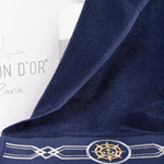 Подарочный набор полотенец-салфеток 30х50(4) Maison Dor ELEGANZE хлопковая махра синий, фото, фотография