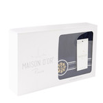 Подарочный набор полотенец-салфеток 30х50(4) Maison Dor ELEGANZE хлопковая махра синий, фото, фотография