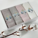 Подарочный набор полотенец-салфеток 30х50(4) Maison Dor CERFY хлопковая махра, фото, фотография