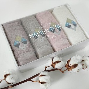 Подарочный набор полотенец-салфеток 30х50(4) Maison Dor CERFY хлопковая махра