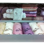 Подарочный набор полотенец-салфеток 30х50(6) Maison Dor ELYSSE хлопковая/бамбуковая махра, фото, фотография