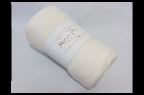 Простынь на резинке с наволочками Maison Dor DUZ хлопковая махра кремовый 100х200+28, фото, фотография