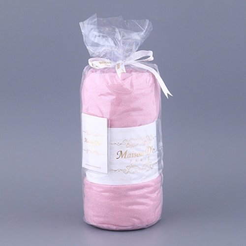 Простынь на резинке с наволочками Maison Dor DUZ хлопковая махра грязно-розовый 100х200+28, фото, фотография