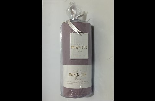 Простынь на резинке с наволочками Maison Dor FITTED DUZ хлопковый сатин фиолетовый 180х200+20, фото, фотография