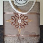 Полотенце для ванной в подарочной упаковке Efor хлопковая махра герб v8 бежевый, фото, фотография