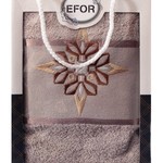 Полотенце для ванной в подарочной упаковке Efor хлопковая махра герб v8 капучино, фото, фотография