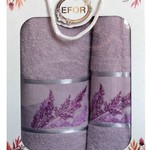 Подарочный набор полотенец для ванной 50х90, 70х140 Efor ЧЕБРЕЦ хлопковая махра светло-сиреневый, фото, фотография