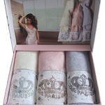 Подарочный набор полотенец-салфеток 30х50(3) Maison Dor LIERRA хлопковая/бамбуковая махра, фото, фотография