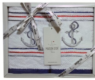 Подарочный набор полотенец-салфеток 40х60(2) Maison Dor MARINA хлопковая махра