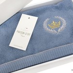 Подарочный набор полотенец-салфеток 30х50(4) Maison Dor PIERRE LOTI хлопковая махра голубой, фото, фотография