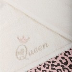Подарочный набор полотенец-салфеток 30х50(4) Maison Dor QUEEN хлопковая махра кремовый/грязно-розовый, фото, фотография