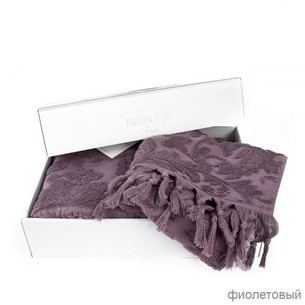 Набор полотенец для ванной 2 пр. Maison Dor SANDA хлопковая махра фиолетовый
