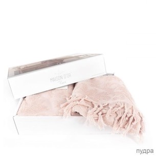 Набор полотенец для ванной 2 пр. Maison Dor SANDA хлопковая махра грязно-розовый