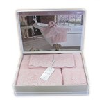 Набор полотенец для ванной 3 пр. Maison Dor SESSA хлопковая махра грязно-розовый, фото, фотография