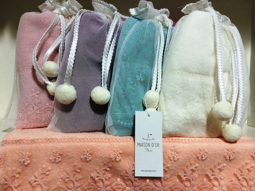 Полотенце для ванной Maison Dor SESSA хлопковая махра грязно-розовый 50х100, фото, фотография