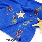 Набор детских полотенец 50х70 см (2 шт.) Maison Dor KIDS TOWEL хлопковая махра голубой, фото, фотография