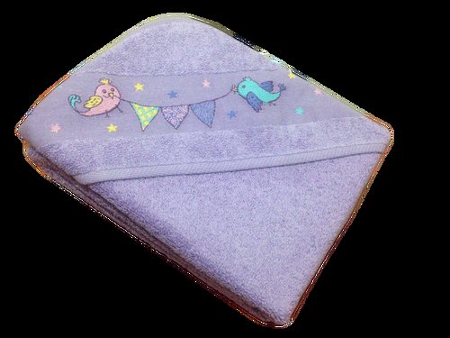 Детское полотенце-уголок Maison Dor KIDS ROBE хлопковая махра сиреневый 90х90, фото, фотография
