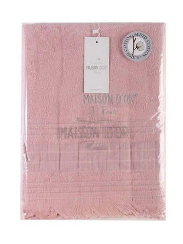 Полотенце для ванной Maison Dor ANASTASYA хлопковая махра грязно-розовый 85х150, фото, фотография