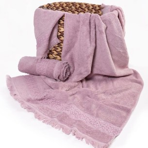 Подарочный набор полотенец для ванной 3 пр. Maison Dor SUZANNE хлопковая махра фиолетовый