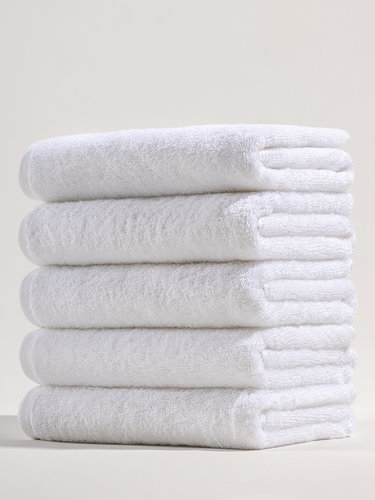 Набор полотенец для ванной 5 шт. Karna GRAVEL хлопковая махра белый 50х90, фото, фотография