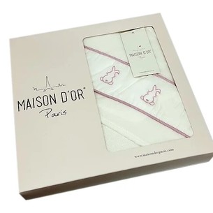 Детское полотенце-уголок Maison Dor RAPID хлопковая махра розовый 75х100