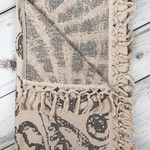 Пляжное полотенце, парео, палантин (пештемаль) Pupilla LAGUN хлопок дымчатый 90х170, фото, фотография