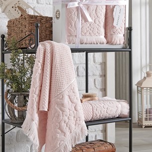 Подарочный набор полотенец для ванной 50х90, 70х140 Philippus VELOVIS хлопковая махра розовый